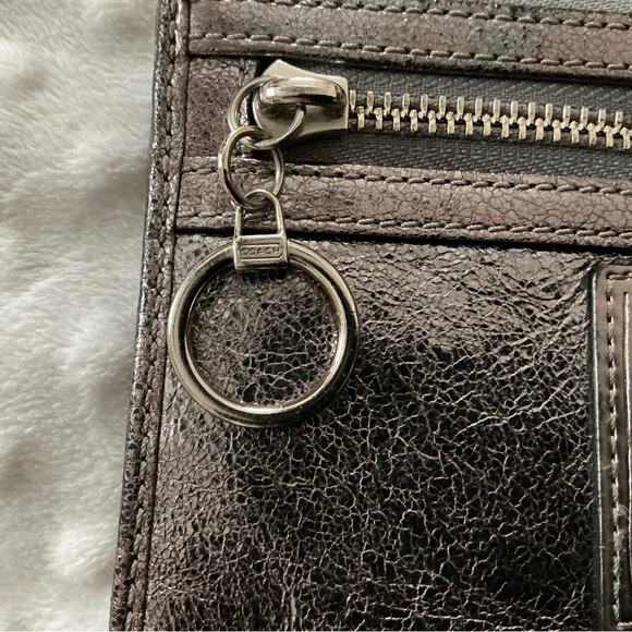 Coach Poppy Metallic  Wristlet - Picture 7 of 9